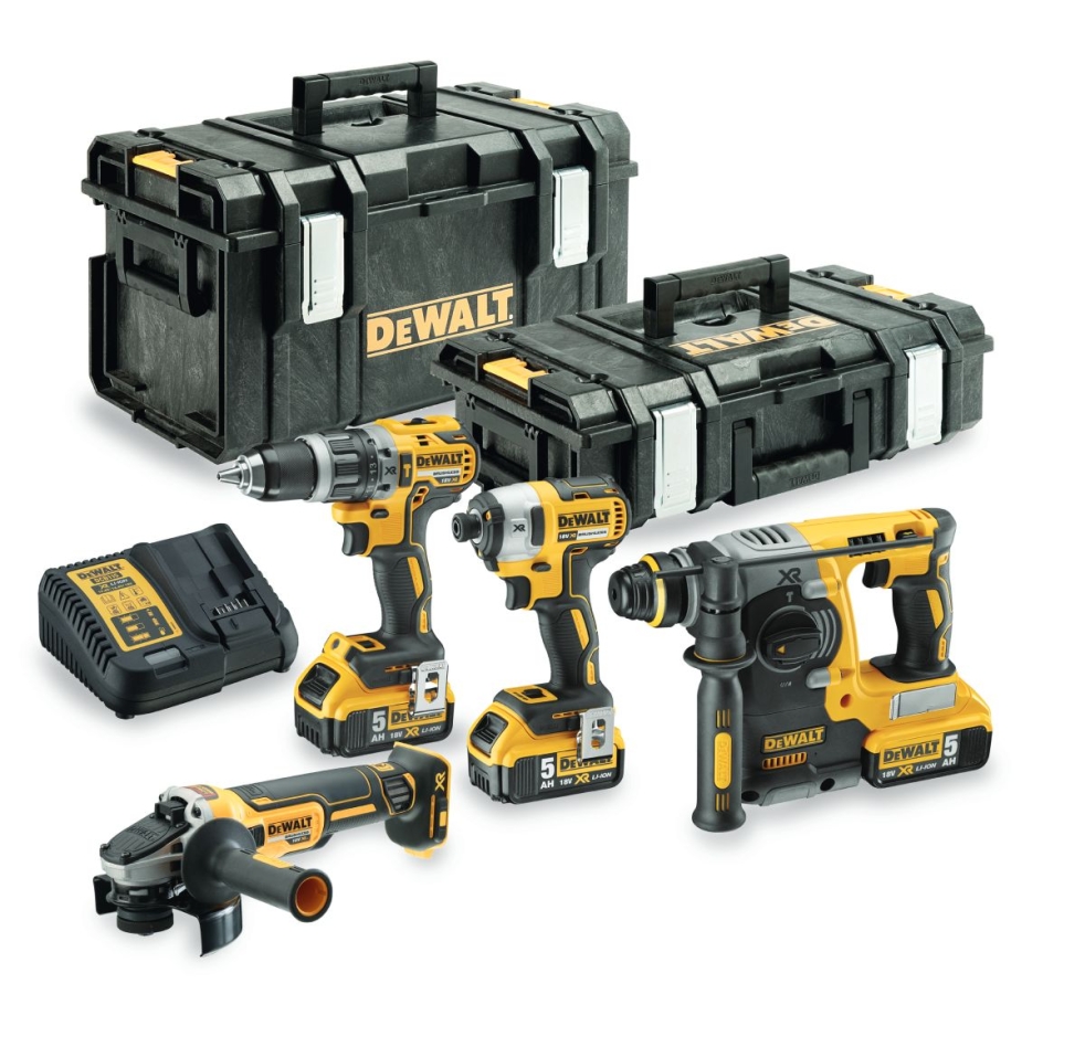 DeWalt DCK422P3-QW DCK422P3 Combopack XR de 4 piezas de 18 voltios 3 x 5,0 Ah Li-Ion en Toughsystem