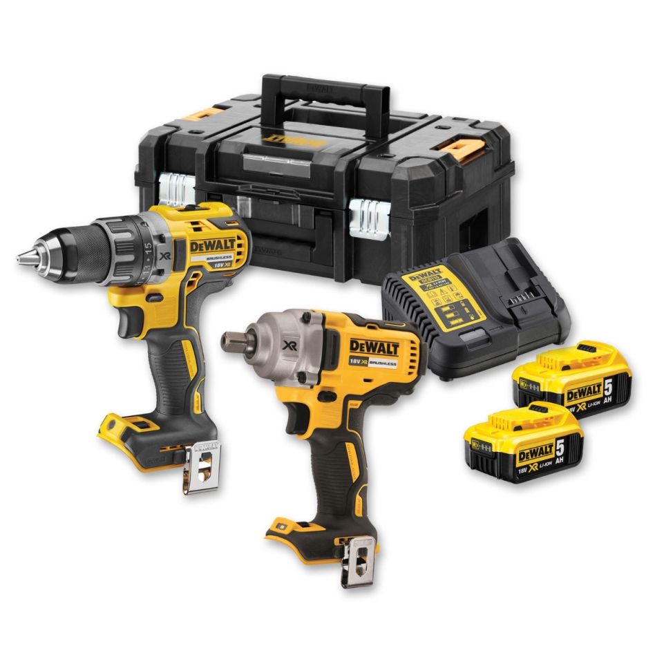 DeWalt DCK2077P2T-QW Comboset 18V 5.0AH Li-ion - DCD791 atornillador + DCF894 llave de impacto
