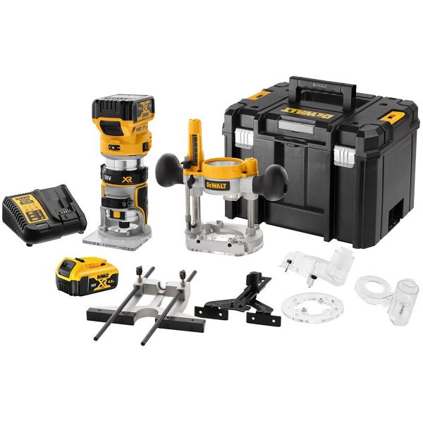 DeWalt DCW604P2-QW DCW604P2 Fresadora de bordes sin cable 18V 5.0Ah Li-Ion