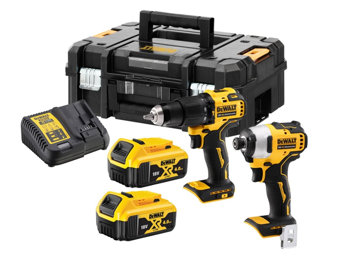 DeWalt DCK2062M2T-QW Comboset 18V 4.0Ah Li-Ion - Taladro de impacto sin cable DCD709 + Llave de impacto DCF809