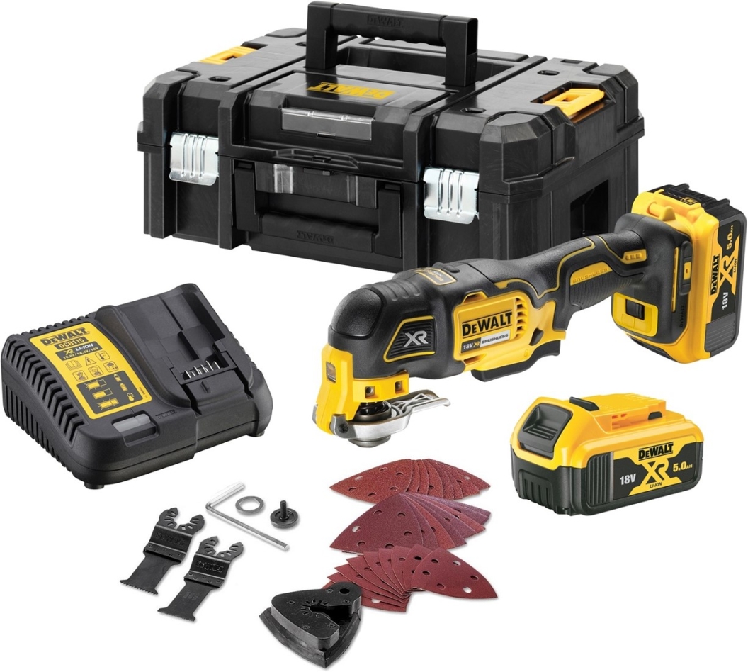 DeWalt DCS356P2-QW Multiherramienta oscilante 18V 5.0Ah Li-Ion en TSTAK