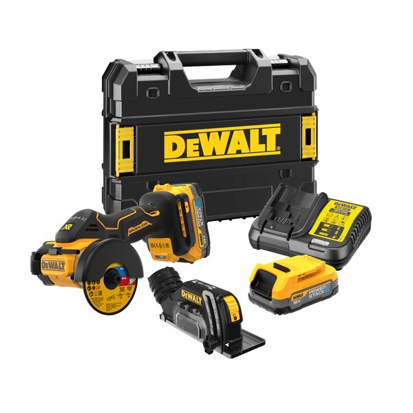 DeWalt DCS438E2T-QW Amoladora Accu 76mm 18V PowerStack Li-Ion en maletín TSTAK