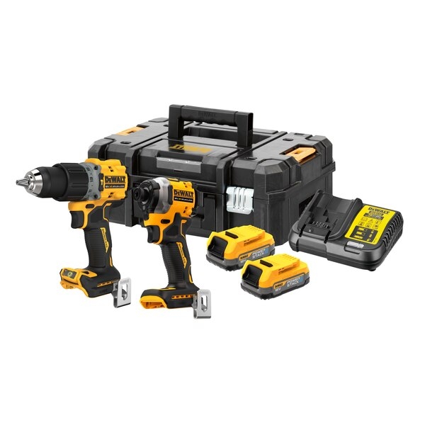 DeWalt DCK2050E2T-QW Juego combinado taladradora sin cable PowerStack de 18V DCD805 + taladradora de percusión DCF850