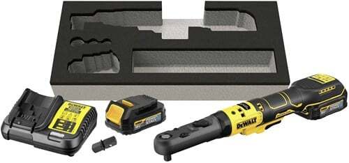 DeWALT DCF510E2G-QW Llave de carraca angular sin cable 18V XR 3/8″ y 1/2″ 1,7 Ah y cargador en caja