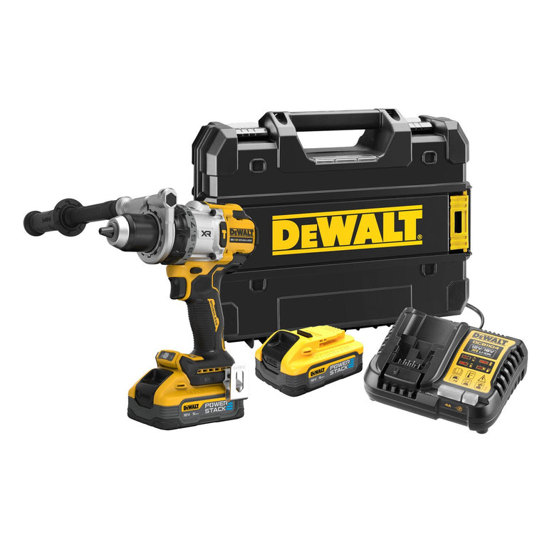 DeWALT DCD1007H2T-QW Taladro atornillador/martillo 18V XR Premium 3 velocidades 2x 5,0 Ah en TSTAK