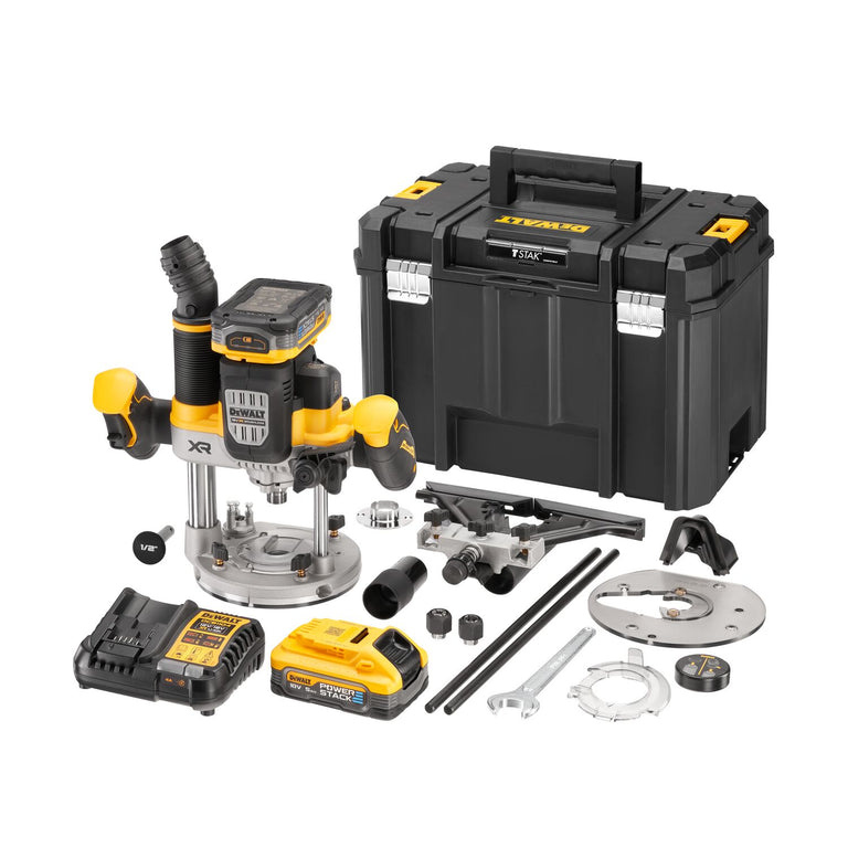 DeWALT DCW620H2-QW Router 18V XR 12mm - 2 x 5.0Ah Powerstack en TSTACK