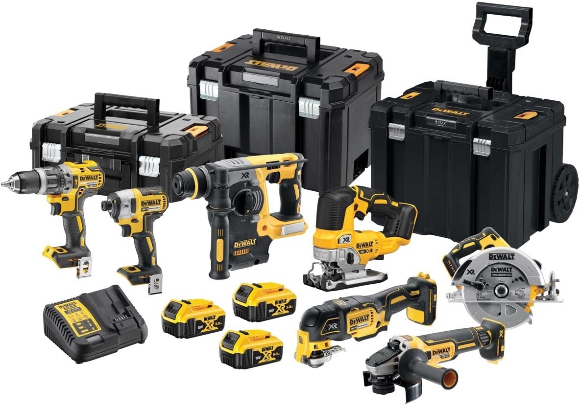 DeWalt DCK755P3T-QW 7 piezas Combopack XR 18 Voltios 5,0 Ah Li-Ion incl. 3 baterías