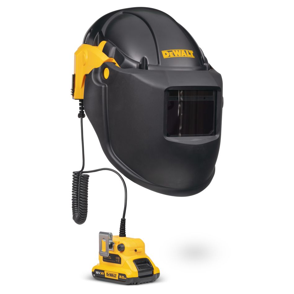 DeWalt DXPGB2WD21 Respirador purificador de aire con careta de soldar P3 18 V 2,0 Ah