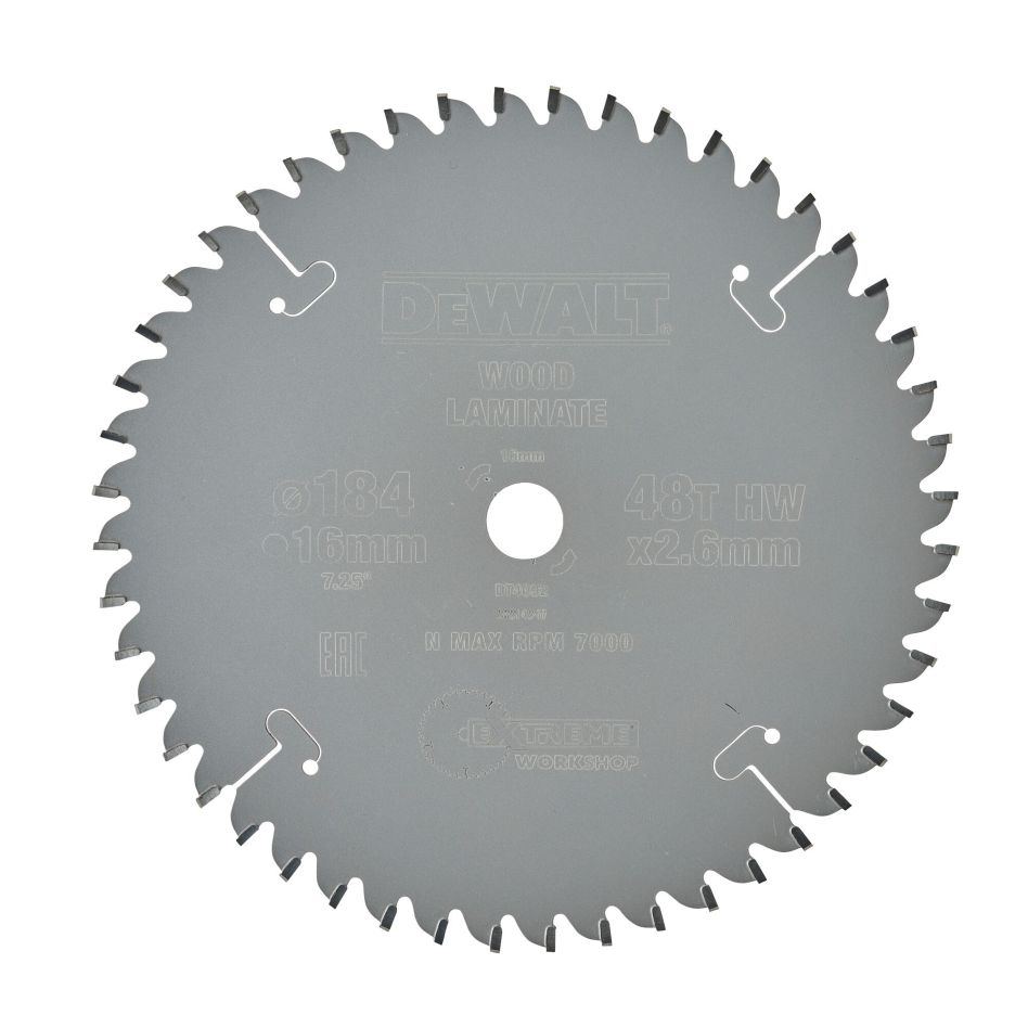 DeWALT Accesorios DT4092-QZ Hoja de sierra circular 184 x 16 mm 48T TCG -5°