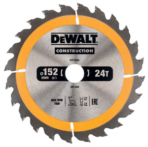 DeWalt Accesorios DT1930-QZ Hoja de sierra circular 152 x 20 mm 24T ATB 10°