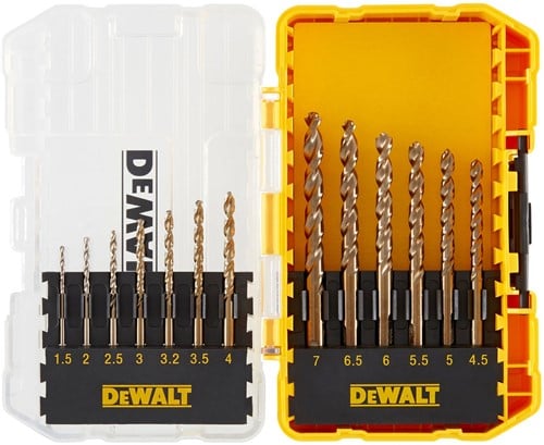 DeWalt Accesorios DT70710-QZ Juego de brocas para metal de 13 piezas HSS-G (1,5mm-7mm) con estuche resistente