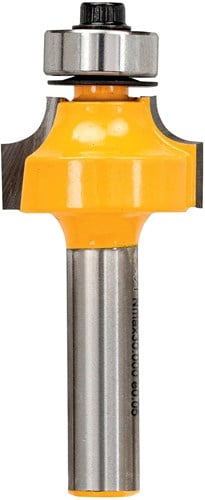 DeWALT Accesorios DT90013-QZ Fresa de perfil cuadrante con rodamiento de bolas, mango 8mm, Ø22,7mm, longitud de trabajo 9,5mm R5