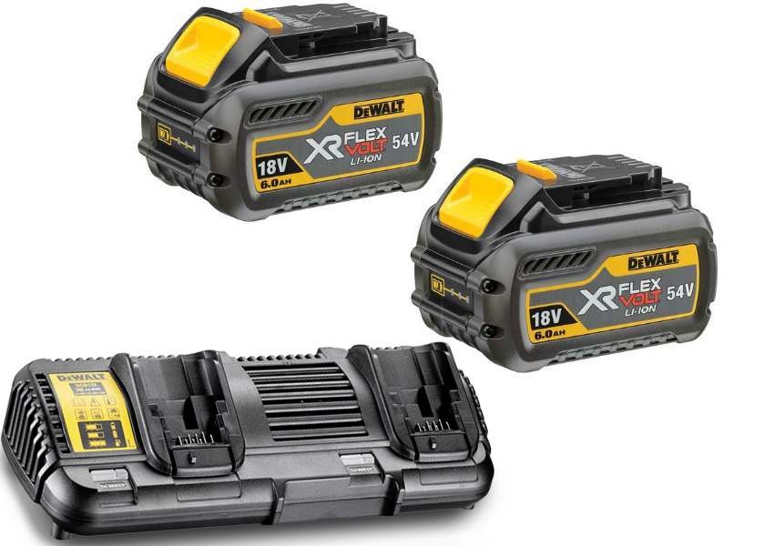 DeWALT Accesorios DCB132T2-QW DCB132T2 FlexVolt Starter Kit - 2 x FlexVolt batería 54V 6.0Ah Li-Ion + DCB132 Cargador doble