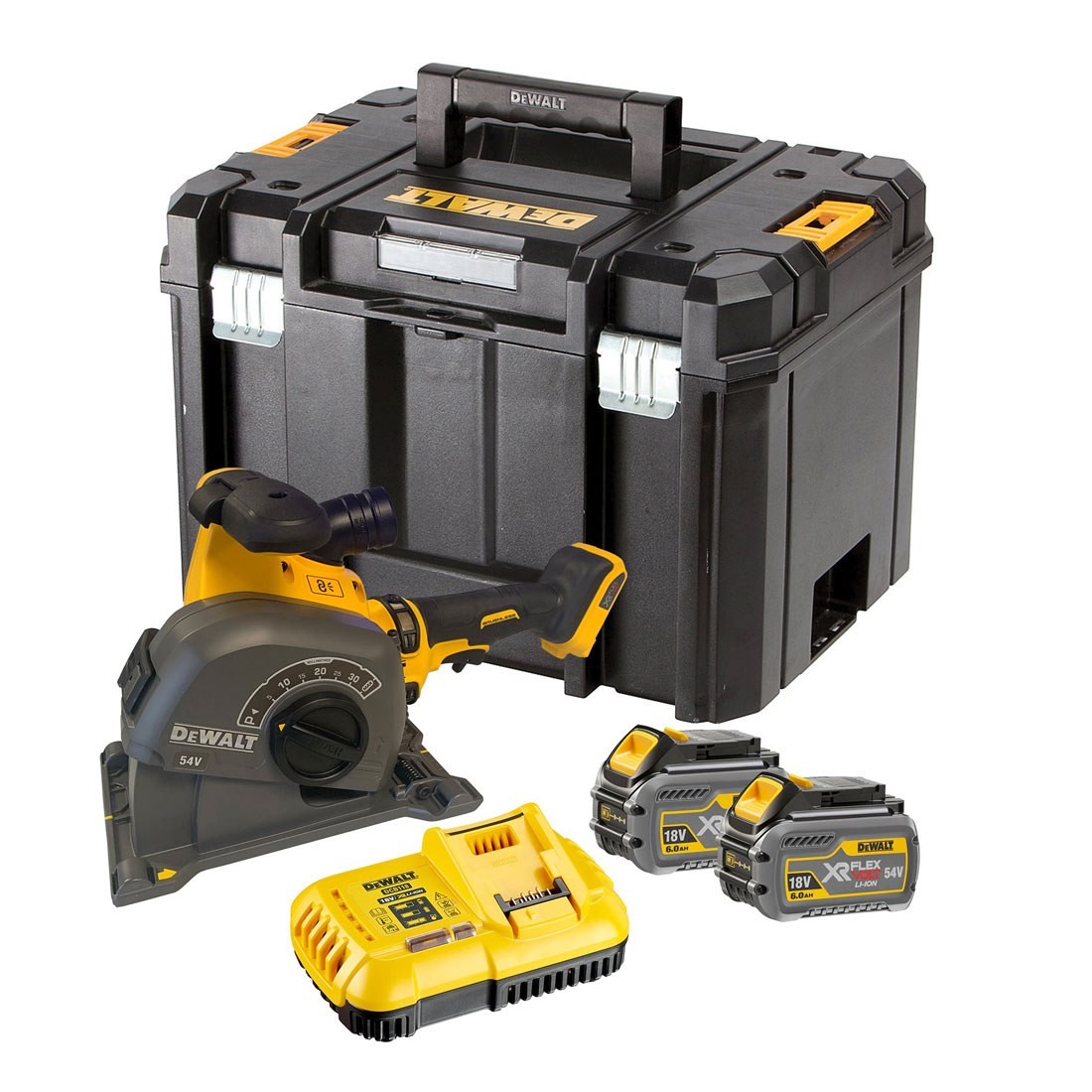 DeWalt DCG200T2-QW DCG200T2 Zanjadora Flexvolt 54 Voltios 6,0 AH Li-ion 0-32 mm