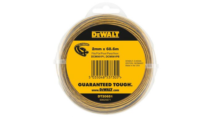 DeWalt Accesorios DT20651-QZ recambio alambre cortacésped 2 mm x 68,6 mtr DCM561