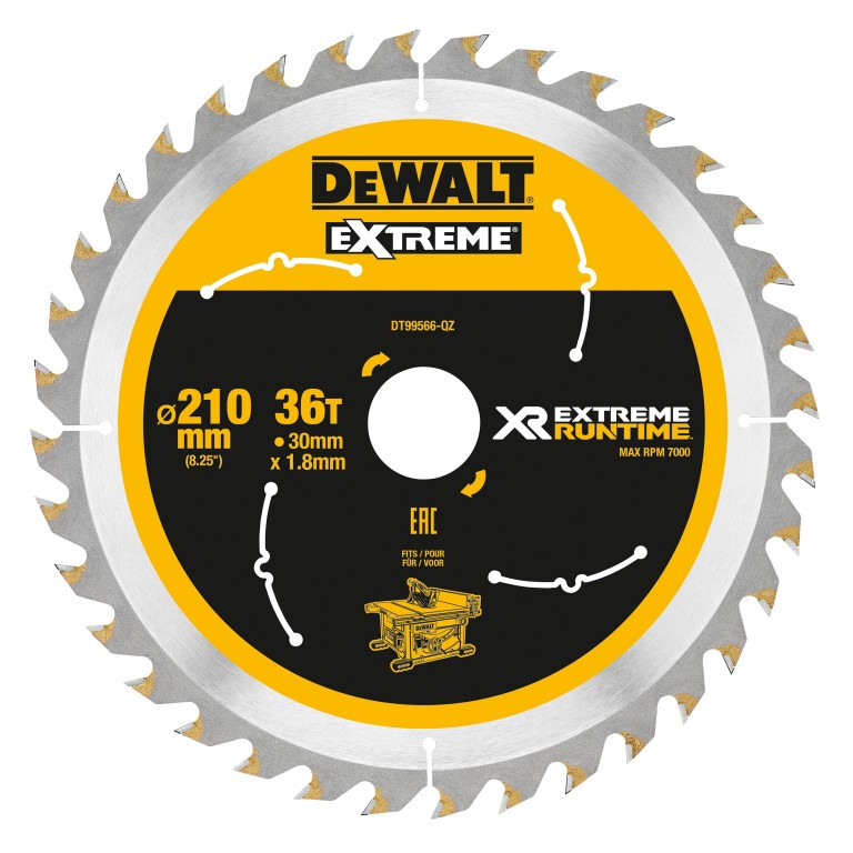 DeWalt Accesorios DT99566-QZ XR Hoja de sierra circular 210 x 30 mm 36 Dientes