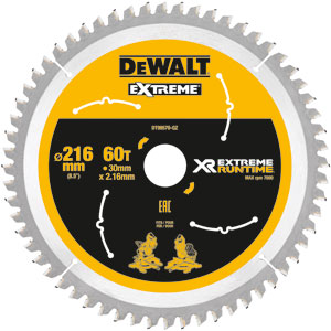 DeWalt Accesorios DT99573-QZ XR Hoja de sierra circular 250 x 30 mm 60T CSB