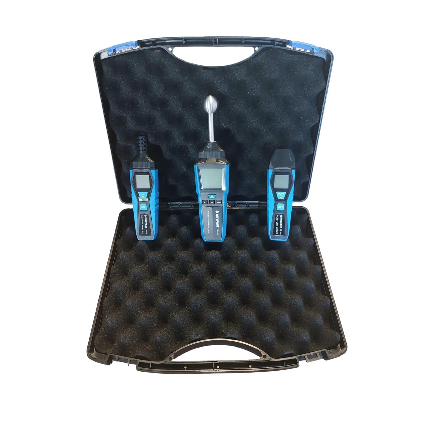Dryfast D-SET Kit de medición Serie D - Humidímetro DM100 + termohigrómetro DH100 + medidor de pinchazos DP100