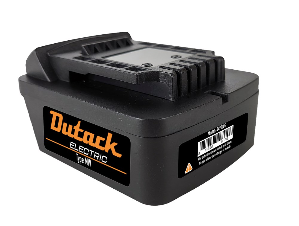 Dutack 4490005 Adaptador de batería tipo MW para baterías Milwaukee de 18 voltios