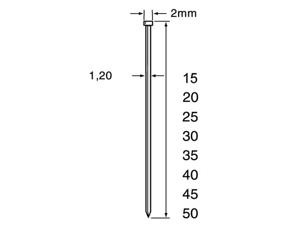 Dutack 5134035 SKN12 Minibrad Galvanizado 50mm 5000 piezas
