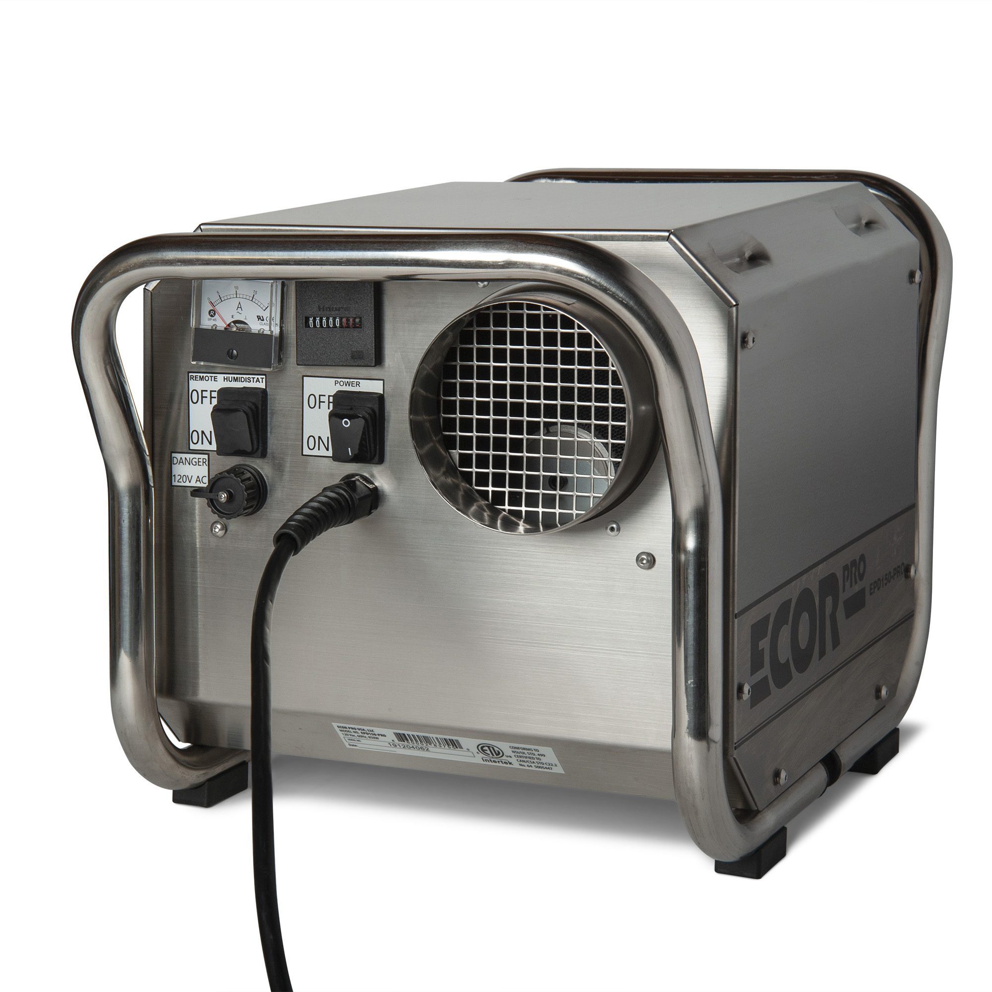 Ecor Pro DH2500 Inox DryFan Deshumidificador por adsorción 35l acero inoxidable