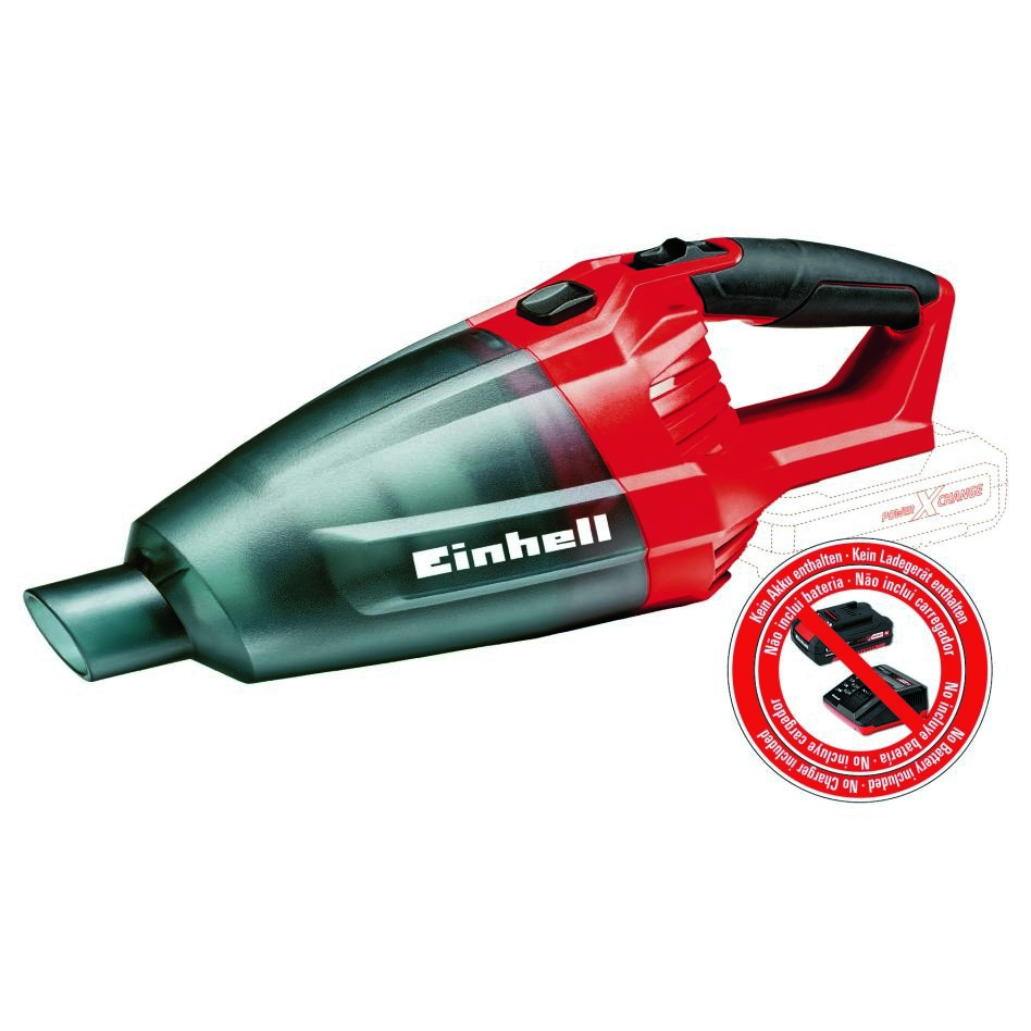 Einhell 2347120 TE-VC 18 Li-Solo desempolvador sin cable de 18 voltios, sin baterías ni cargador