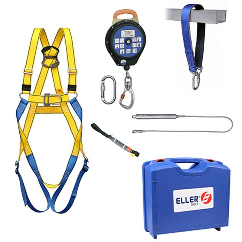 ELLERsafe FP-SET-VD-BASIC Kit de protección anticaída Techos planos Talla básica M-XL