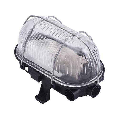 Eurolux 66.020.01 Lámpara de construcción LED Bulleye 60-K - Negro - E27 - carcasa de plástico con cesta de alambre plegable