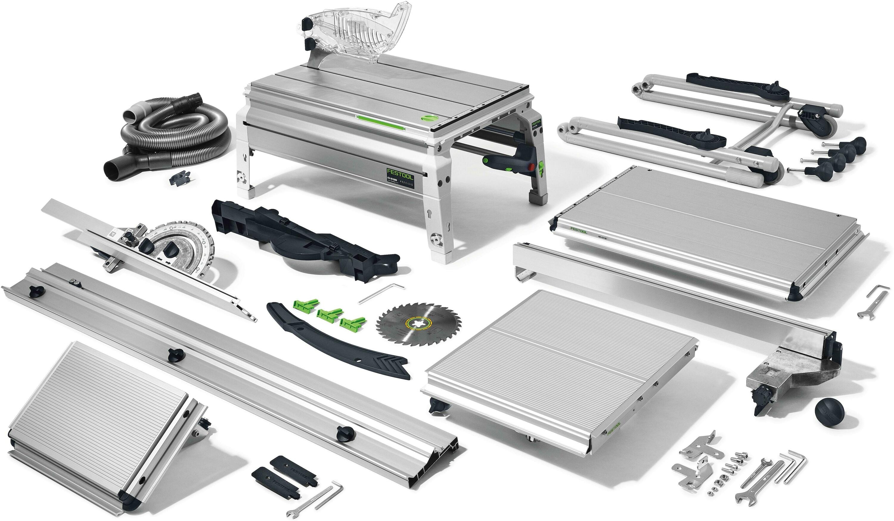 Festool 574772 CS 50 EBG-Set Sierra de mesa versátil con sistema de extracción