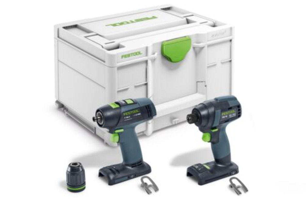 Festool 578813 TID 18 Basic-Set T18 Comboset atornillador de impacto y taladro a bater&iacute;a sin bater&iacute;a ni cargador en malet&iacute;n