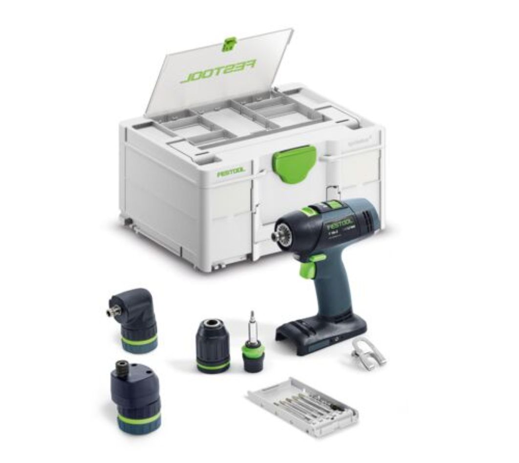 Festool 578828 Juego de taladradoras a bater&iacute;a T18+3 Basic-Set sin bater&iacute;a ni cargador en malet&iacute;n