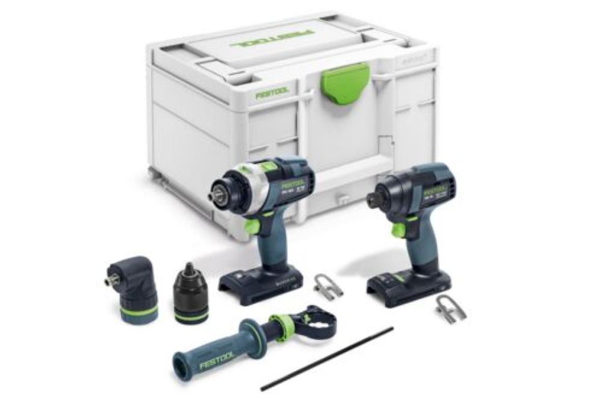 Festool 578833 TID 18 Basic-Set TPC 18/4 Comboset atornillador de impacto a bater&iacute;a y juego de destornilladores sin bater&iacute;a ni cargador en malet&iacute;n