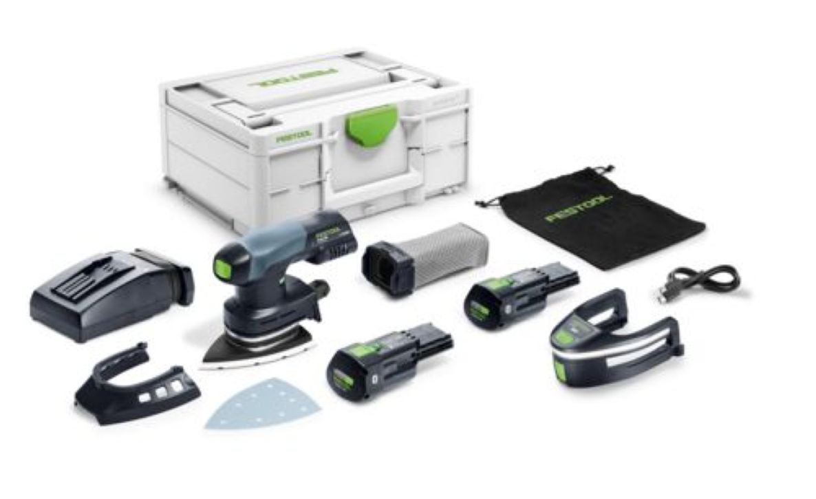 Festool 578848 Lijadora delta sin cable DTSC 400 3.0 I-Plus 2x bater&iacute;a 18V 3.0Ah y cargador r&aacute;pido en malet&iacute;n