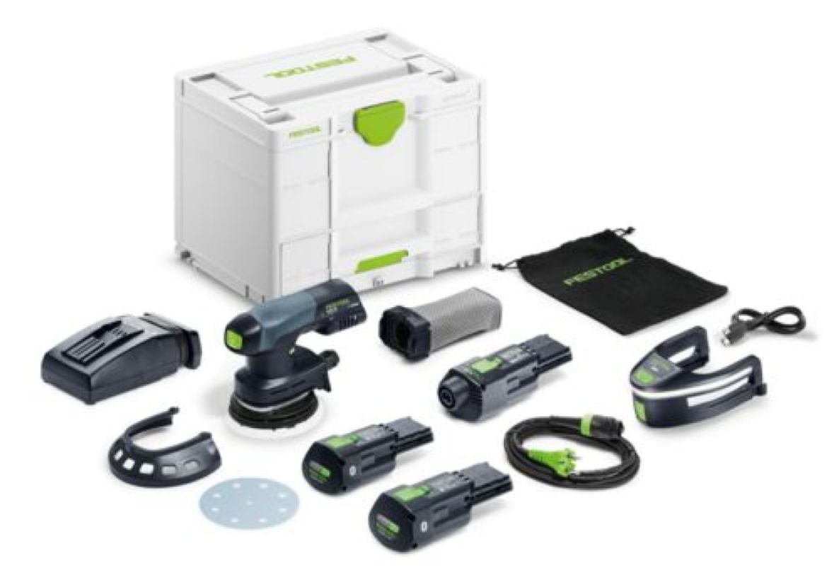 Festool 578857 Lijadora exc&eacute;ntrica ETSC 125 3.0 I-Set Accu 1x bater&iacute;a 18V 3.0Ah y cargador r&aacute;pido en malet&iacute;n