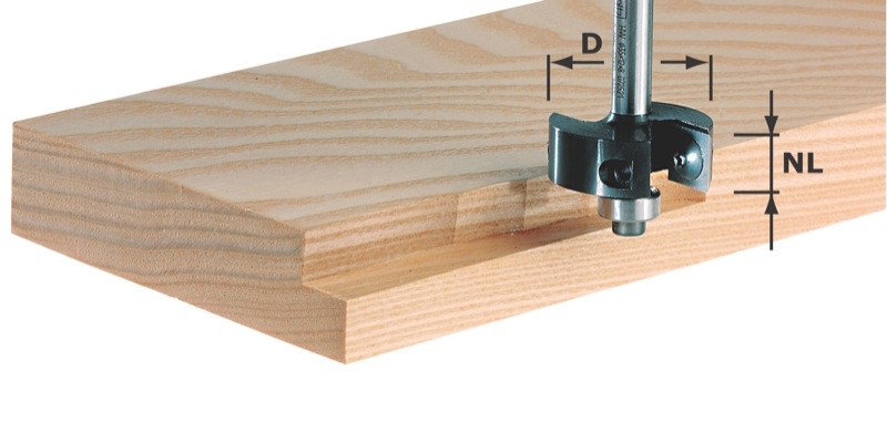Festool Accesorios 491085 Fresa de ranurar HW mango 8 mm HW S8 D35/12