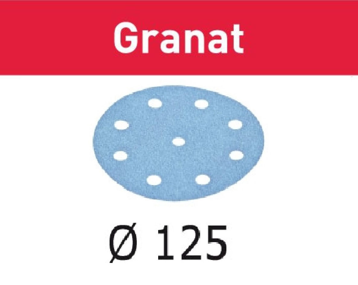 Festool Accesorios 497167 Discos lijadores Granat STF D125/90 P80 GR/50