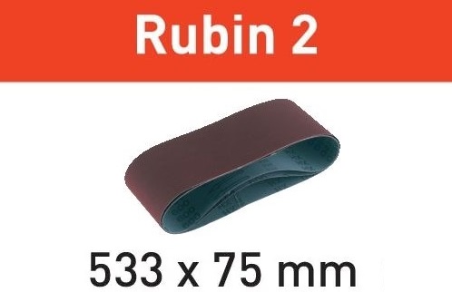 Festool Accesorios 499155 Banda de lija Rubin 2 BS75/533x75-P40 RU/10