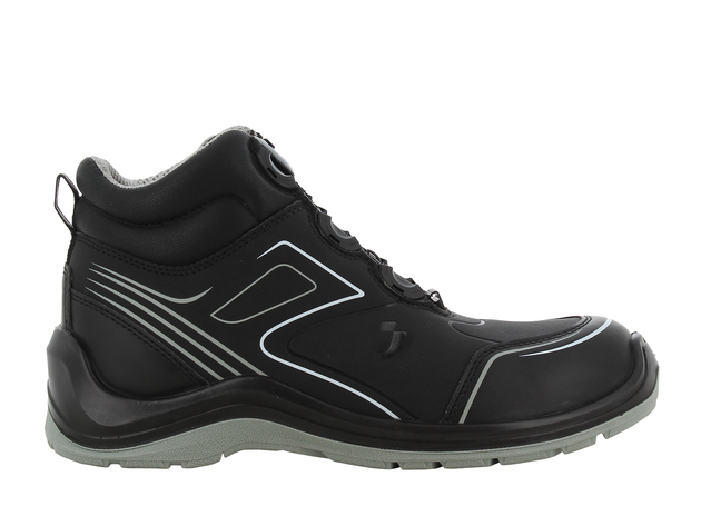 Safety Jogger FLOWS3MTLS Deportivo zapato de seguridad semialto S3 ESD sin metal con cierre TLS negro