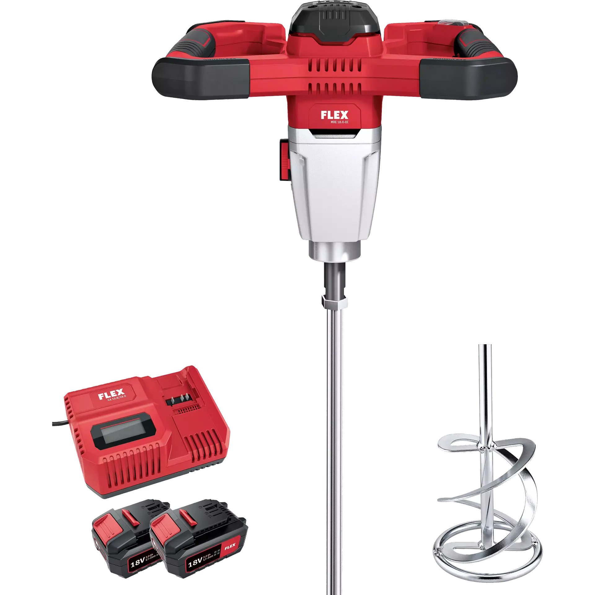 Flex-tools 495972 Juego MXE 18.0-EC/5.0 + mezclador WR2 120 18V 5.0Ah Li-Ion