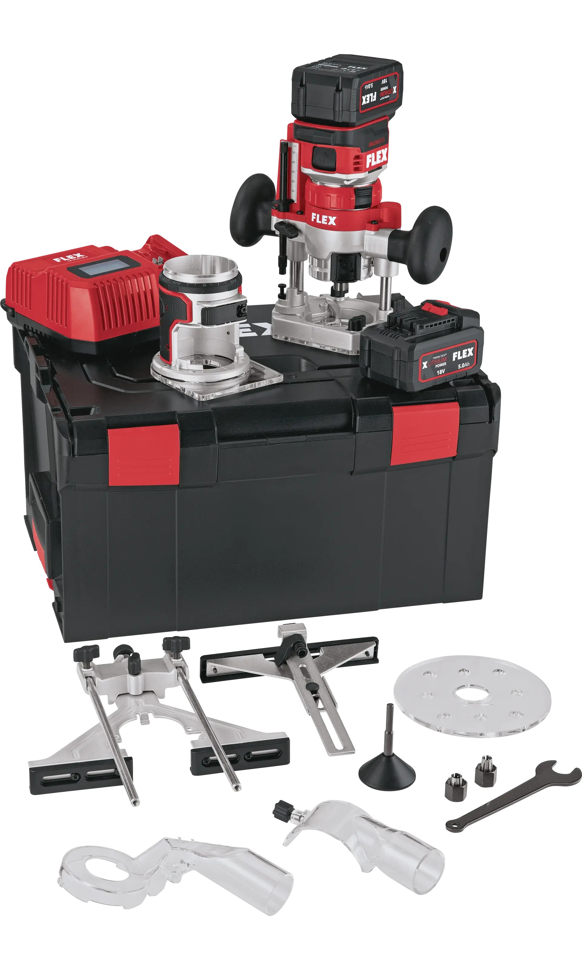 Flex-tools 531636 CER 18.0-EC/5.0 Set Accu Fresadora de bordes 18V 5.0Ah Li-ion en L-Boxx