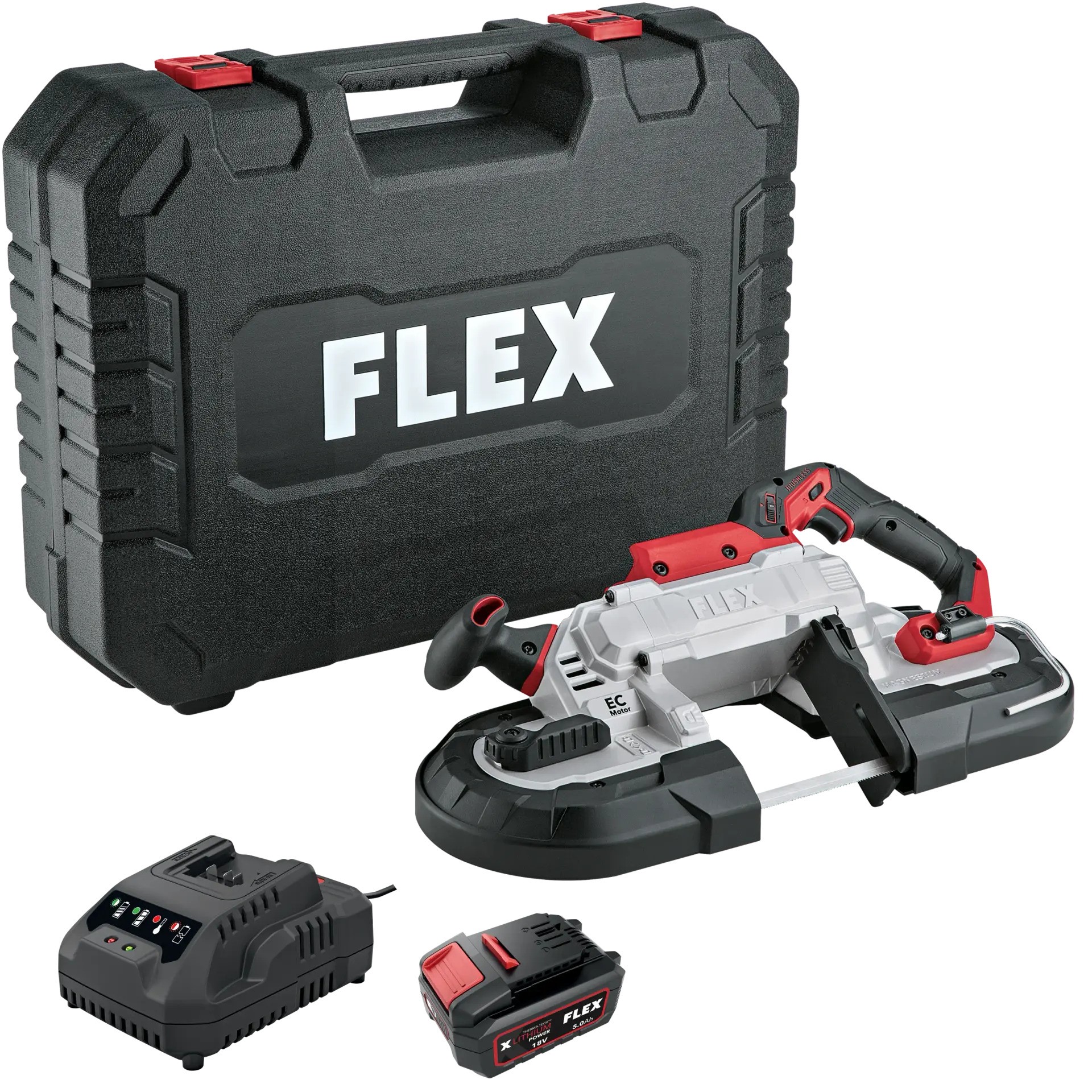 Flex-tools 534517 SBE 127 18-EC Sierra de cinta Accu 18V 1 x batería 18V 2.5Ah + cargador