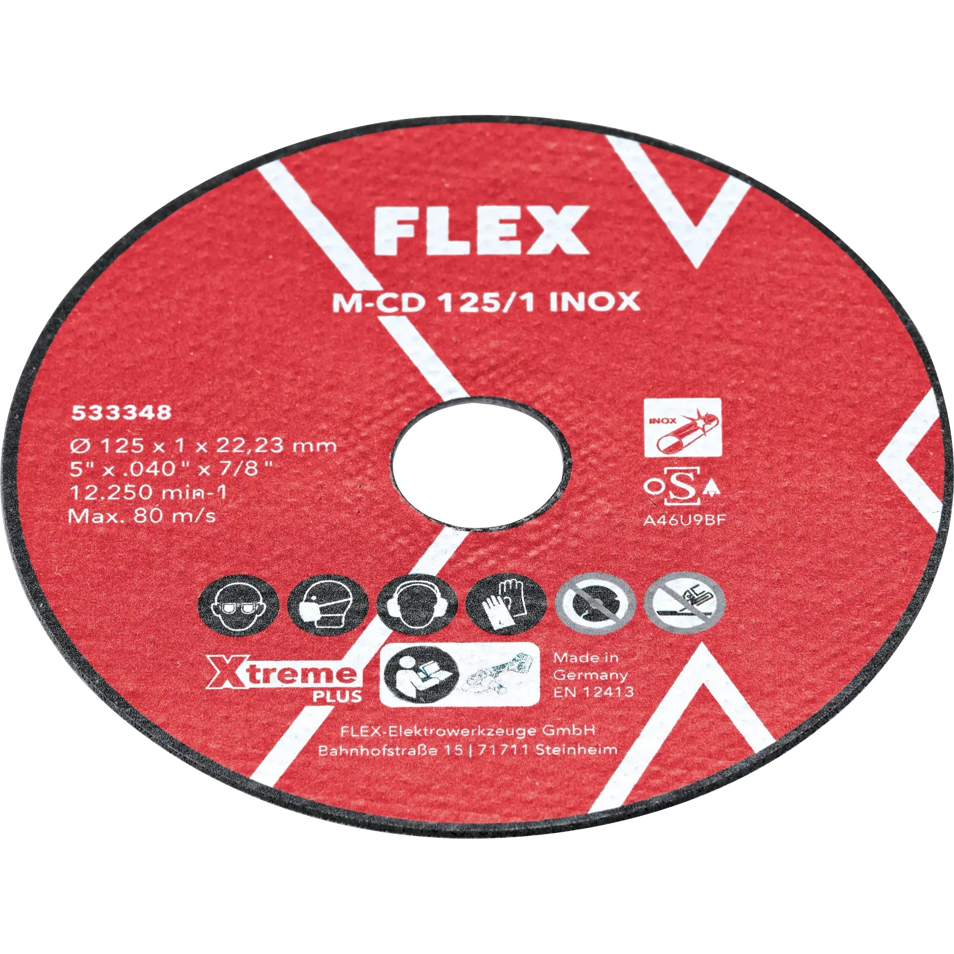Flex-tools Accesorios 533348 M-CD 125/1 INOX Disco de corte 125 x 1 mm 10 piezas