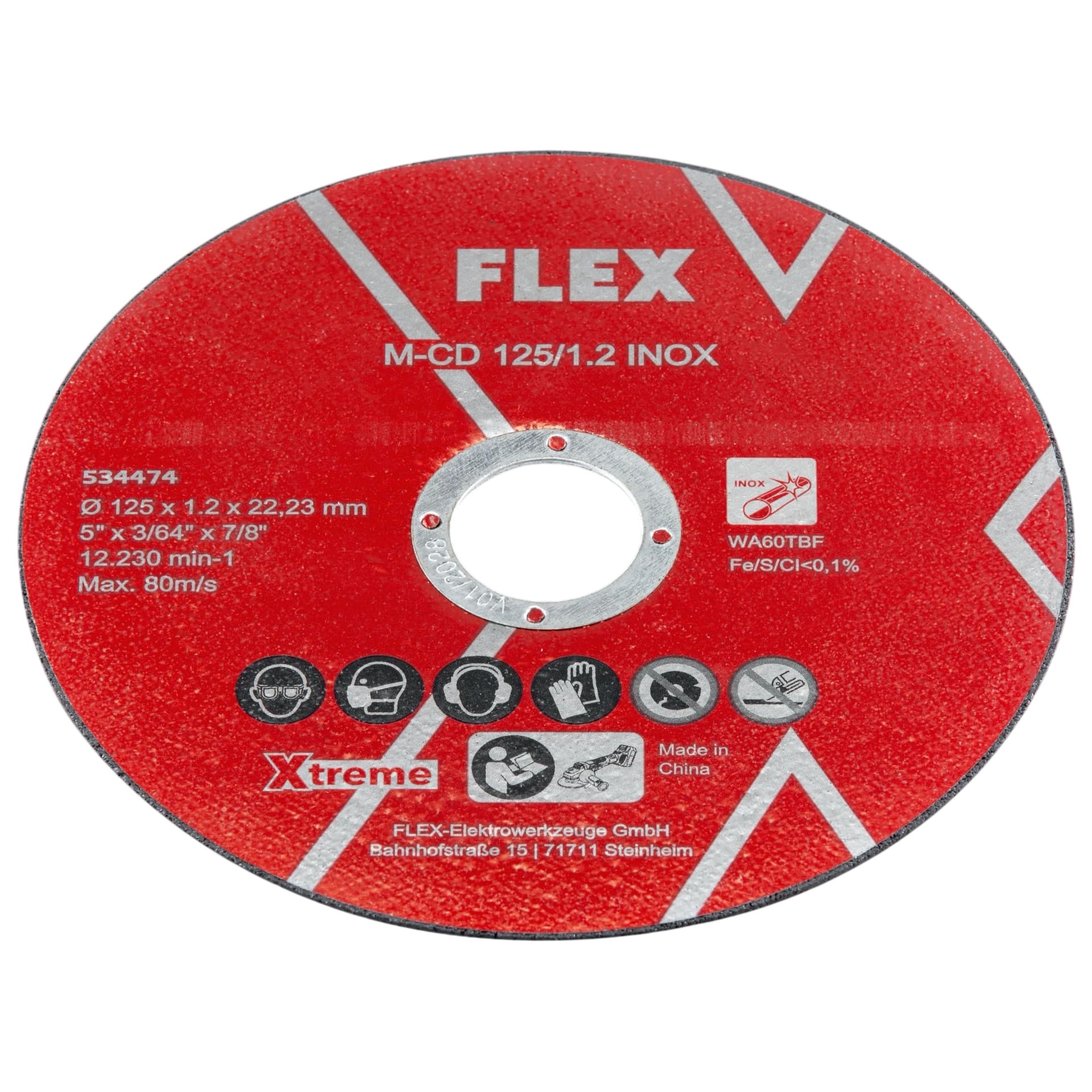 Flex-tools Accesorios 534474 M-CD 125/1,2 INOX VE10 Disco de corte