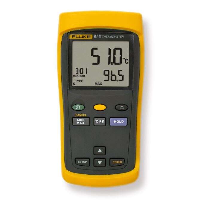 Fluke 40059793 51-2 Term&oacute;metro digital de 60 Hz, 1 canal, para termopares de tipo J, K, T y E