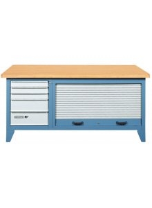 Gedore 6618050 B 1500 L Banco de trabajo con rejilla metálica