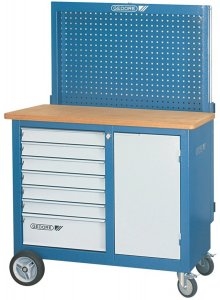 Gedore 6624450 BR 1504 0511 L Banco de trabajo móvil y panel trasero