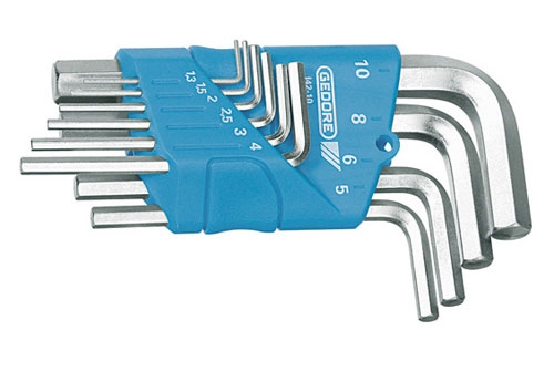 Gedore 1505408 H 42 10 Juego de llaves 1,3 1,5 2 2,5 3 4 5 6 8 y 10 mm