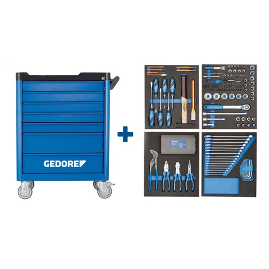 Gedore 2980312 WSL-L-TS-147 Carro de herramientas 147 piezas