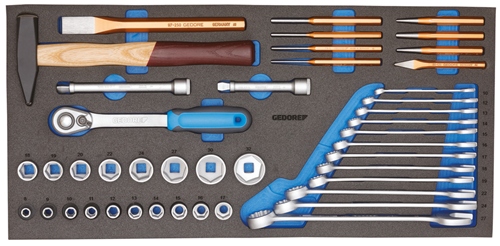 Gedore 3005240 1110 CTB3 01 Juego de herramientas en módulo CT 43 piezas