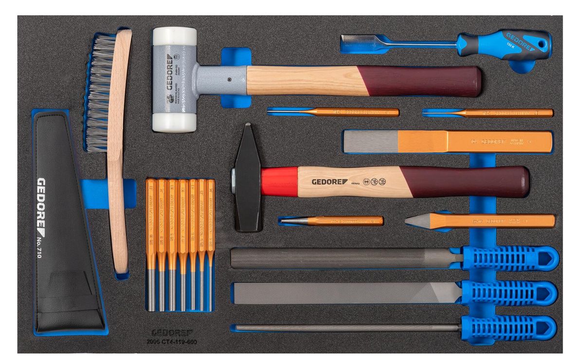 Gedore 3011623 2005 CT4-119-600 Juego de herramientas en módulo CT 4/4